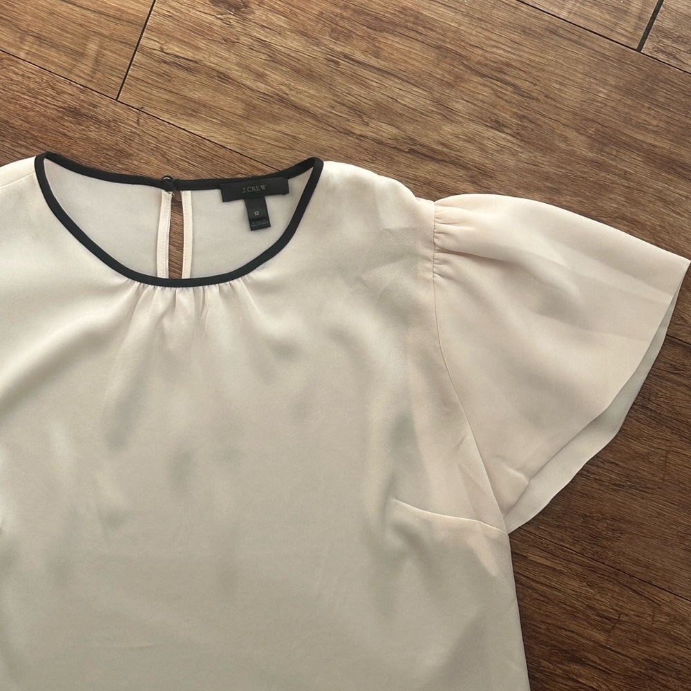 J-Crew Chic Cream Blouse